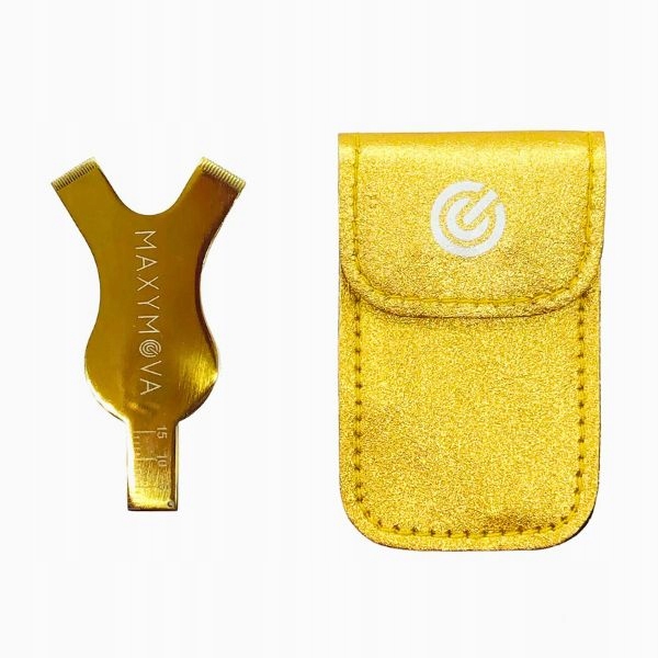 Złoty stalowy grzebyk do liftingu rzęs MAXYMOVA