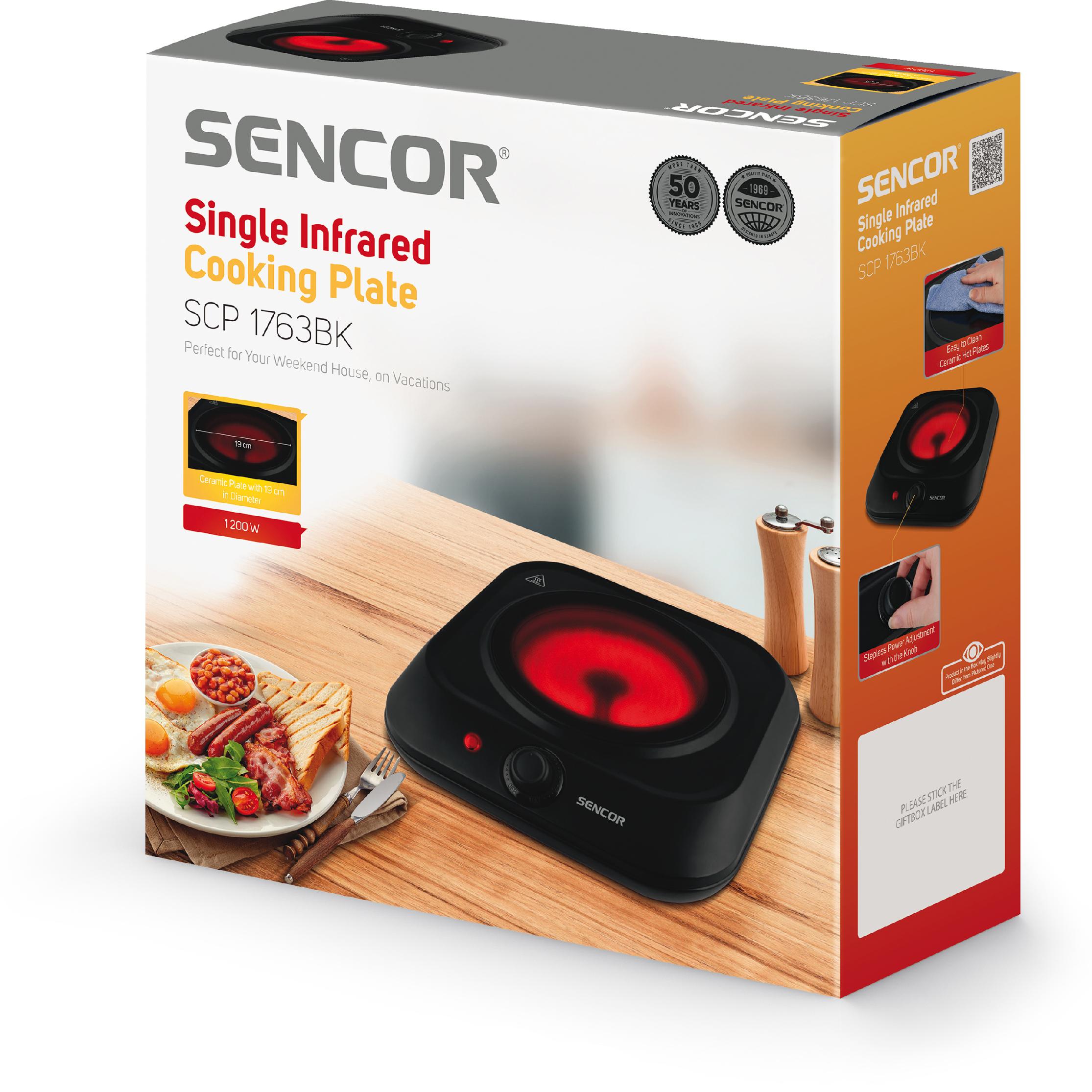 Kuchenka Elektryczna Sencor SCP 1763BK 1200W Marka Sencor