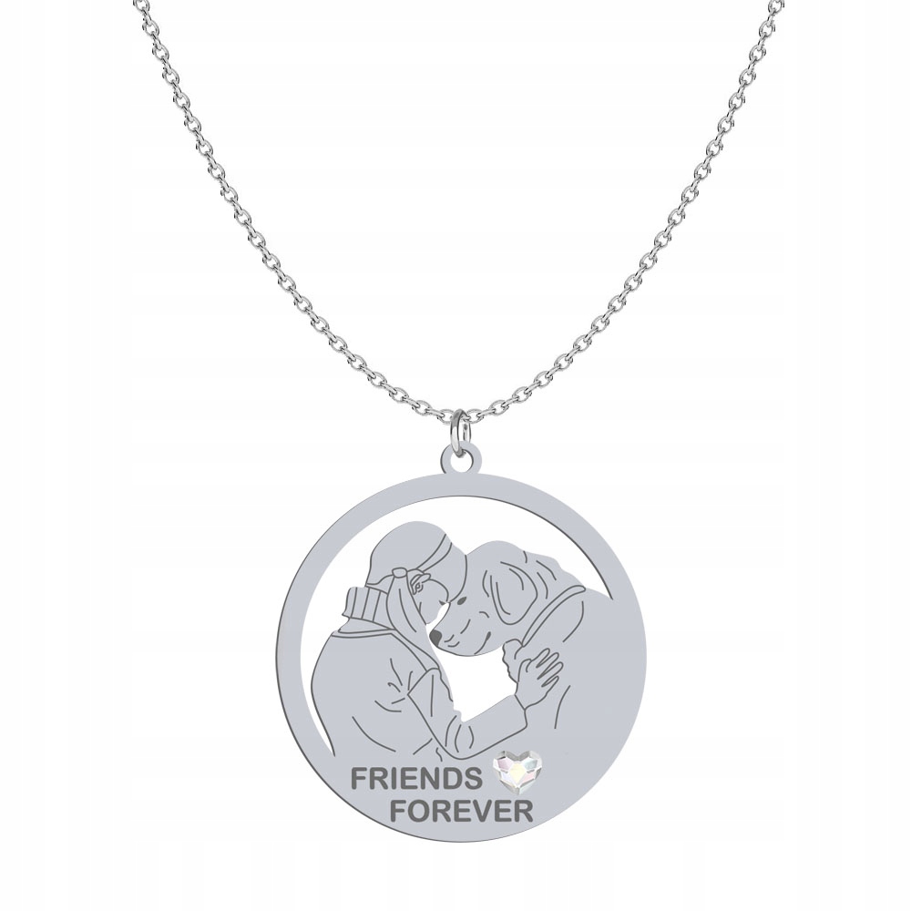 Stříbrný náhrdelník Pejsek Přítel člověka 925 Dárek Řetízek Gravírování