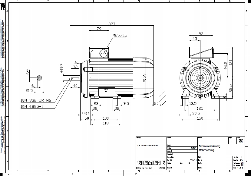 Silnik elektryczny 1,1kW 2800 B3 Energooszczędny Model 1LE