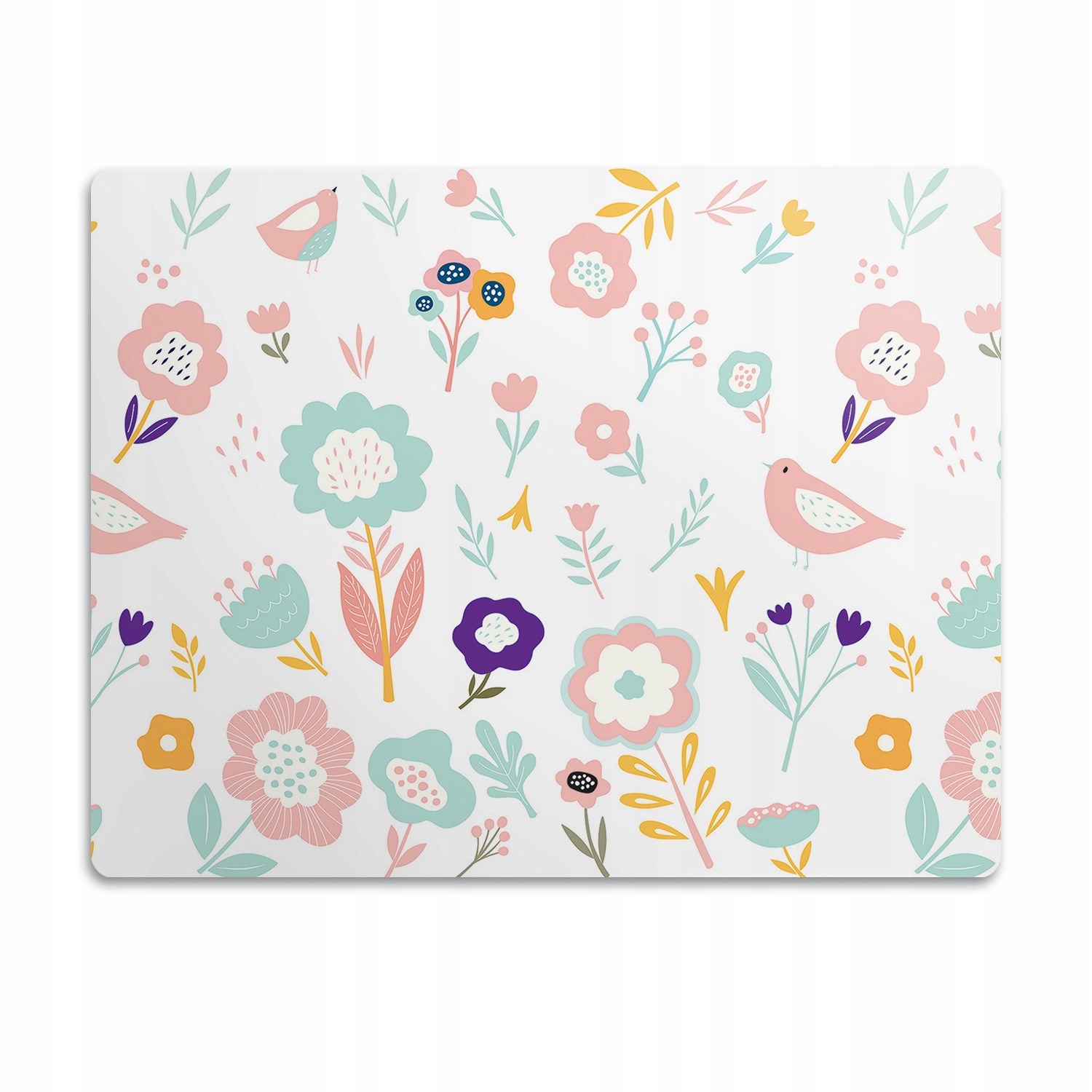 Levně Podložka pod záchod Malované květiny a ptáci 90x60 cm