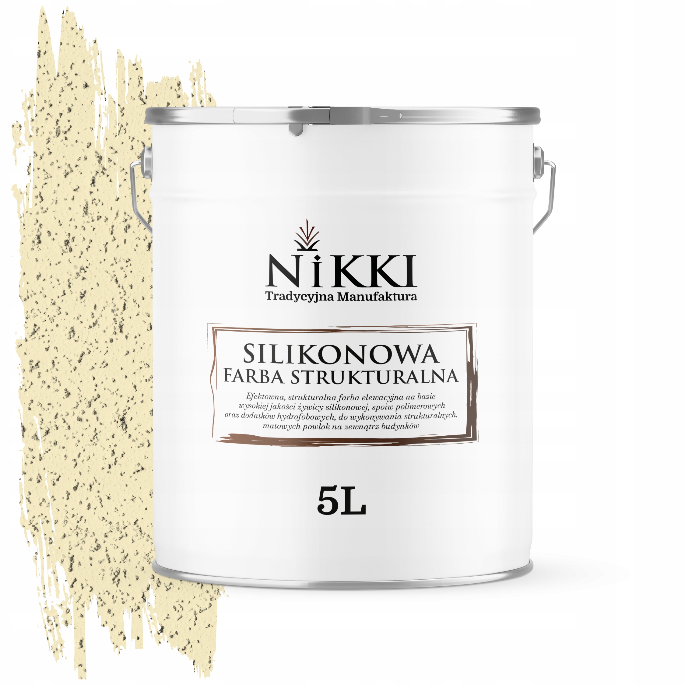 Strukturálna fasádna silikónová fasádna farba 5L, žltá, svetlá F622, Uv