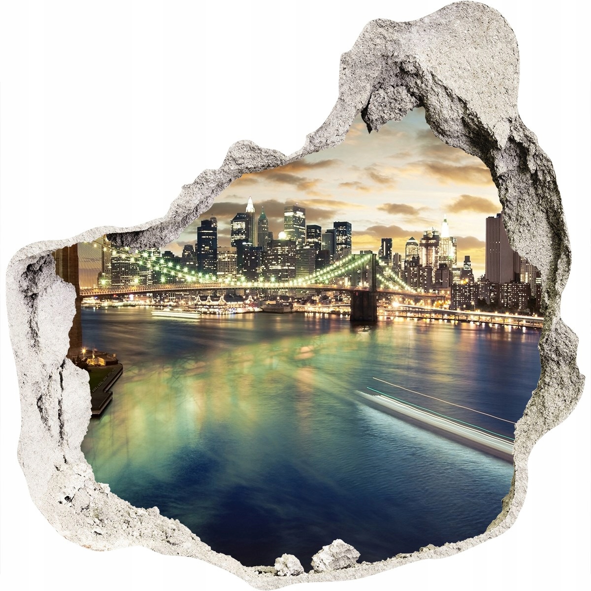 

Fototapeta dziura na ścianę 3d Manhattan Nowy Jork