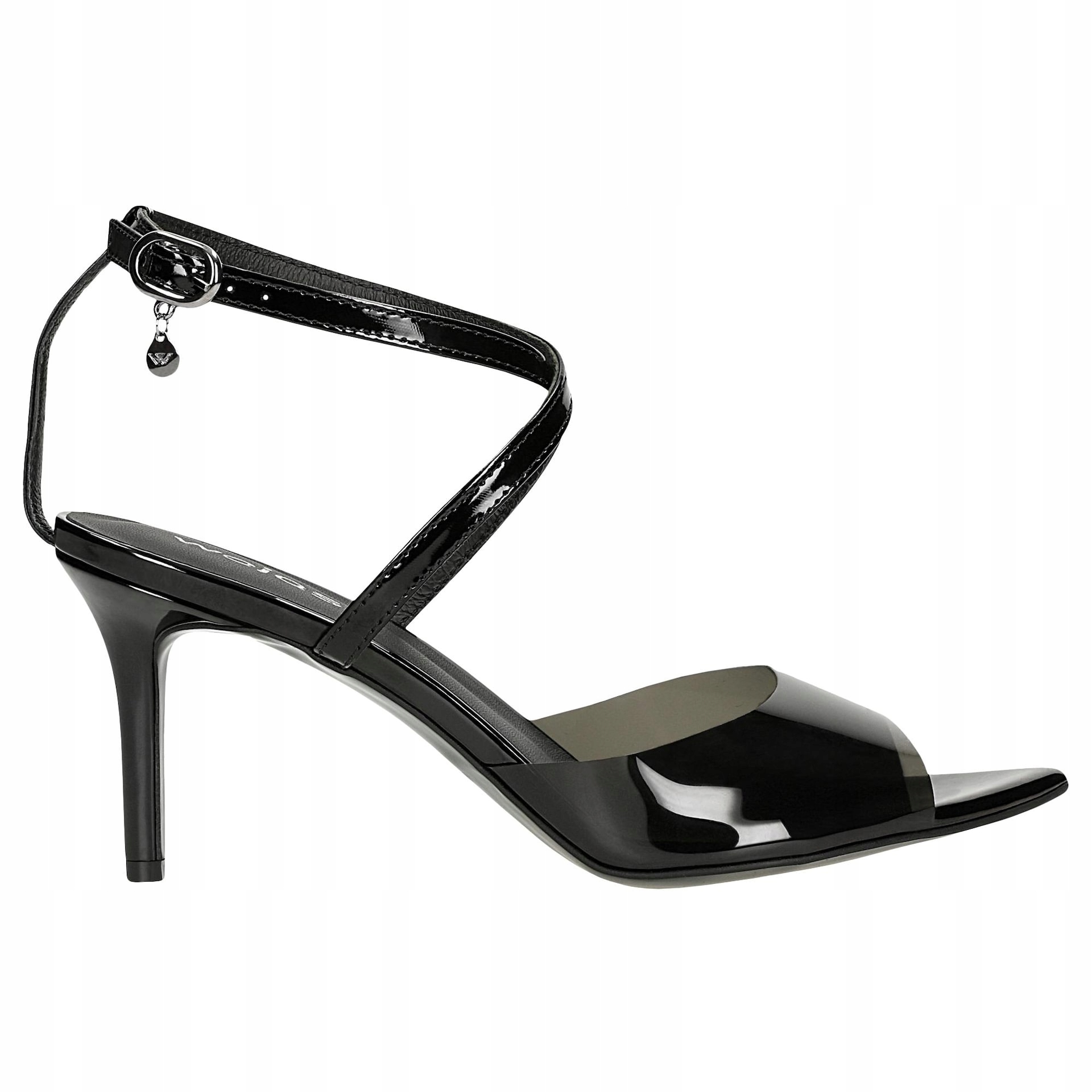 Večerní lakované sandály na podpatku vel. 38