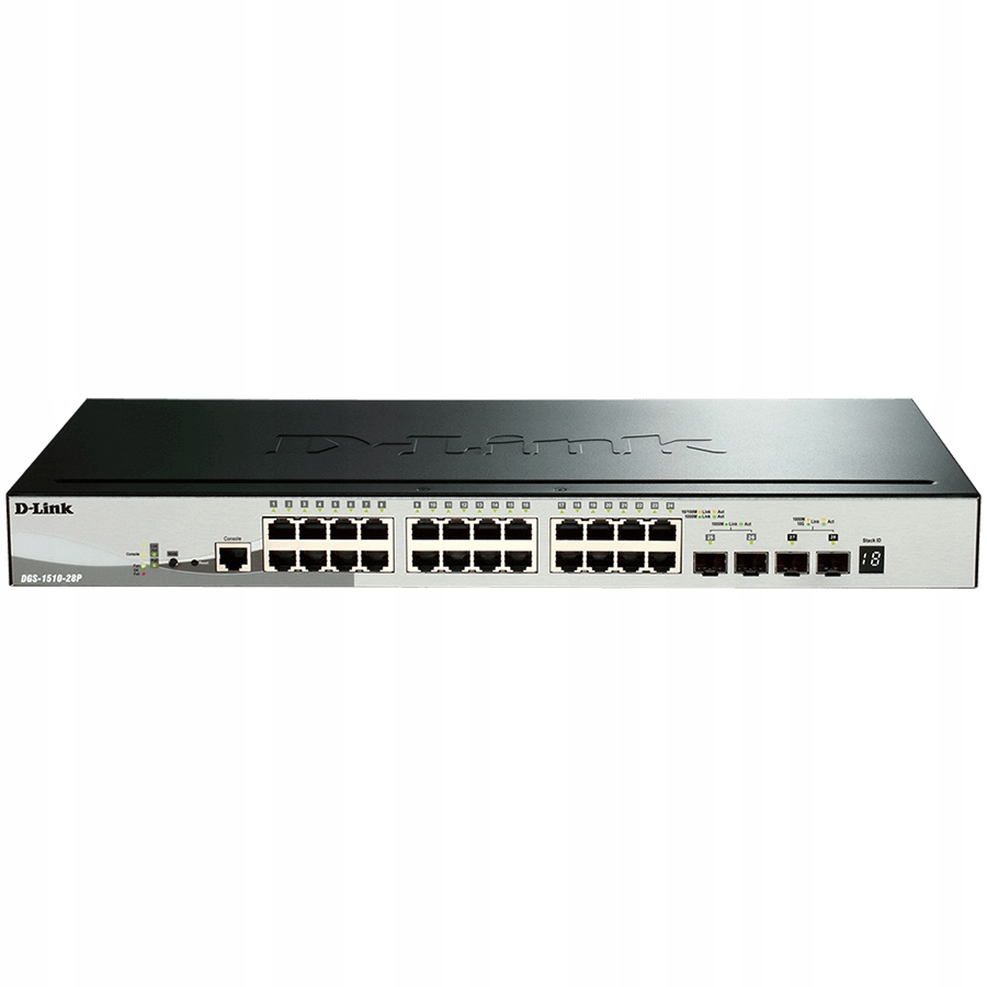 D-Link 28-portový switch Stackable 4x 10G Sfp+