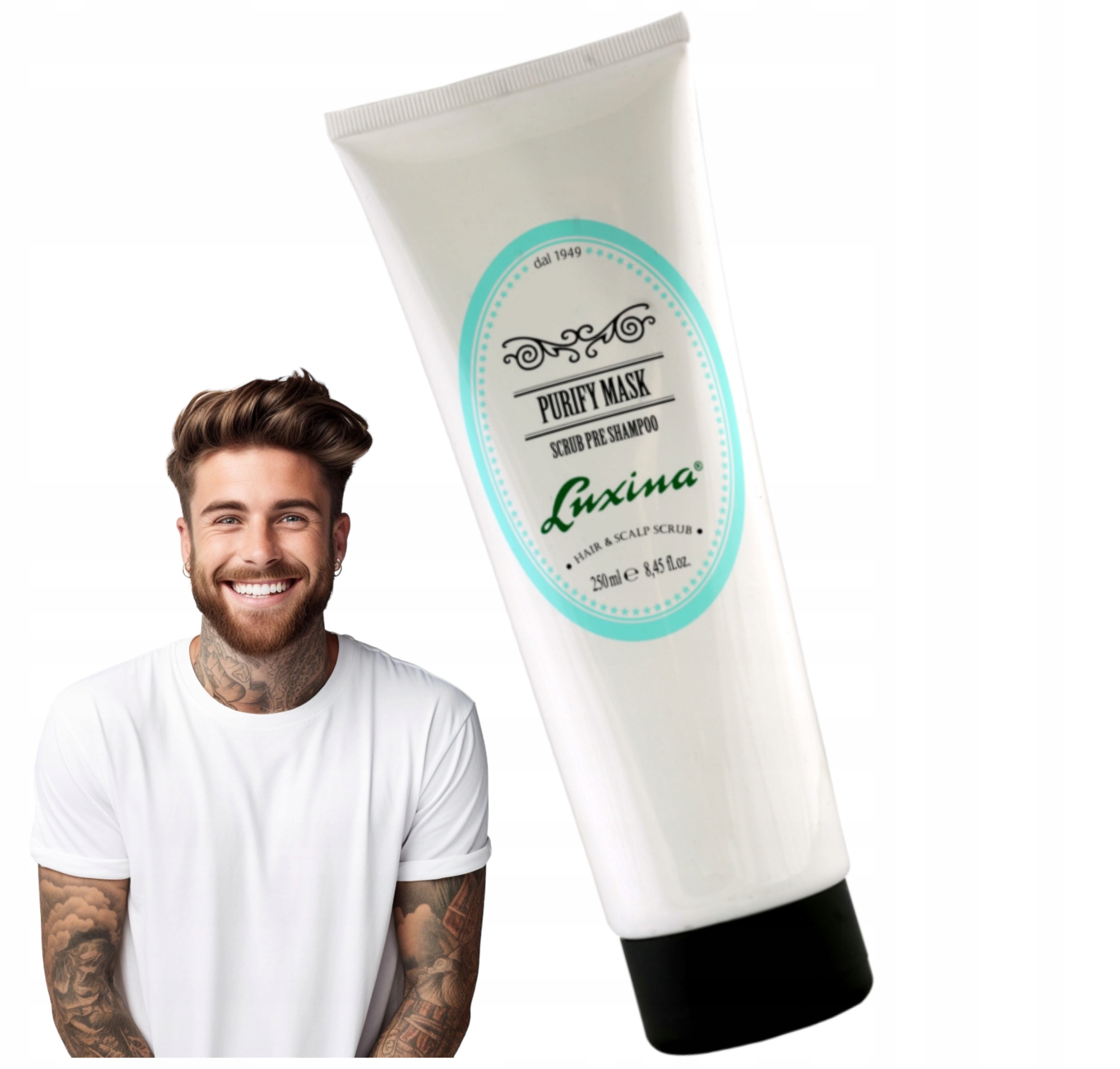 Čistící peeling na vlasy Maska proti lupům Luxina Purify Mask