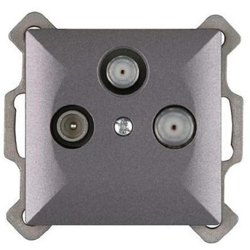 Abex Perla antracit – dvojitá satelitní zásuvka