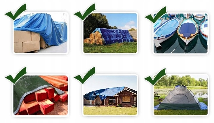 Plandeka wzmacniana 3X3 210g MROZOODPORNA UV Szerokość 3 m