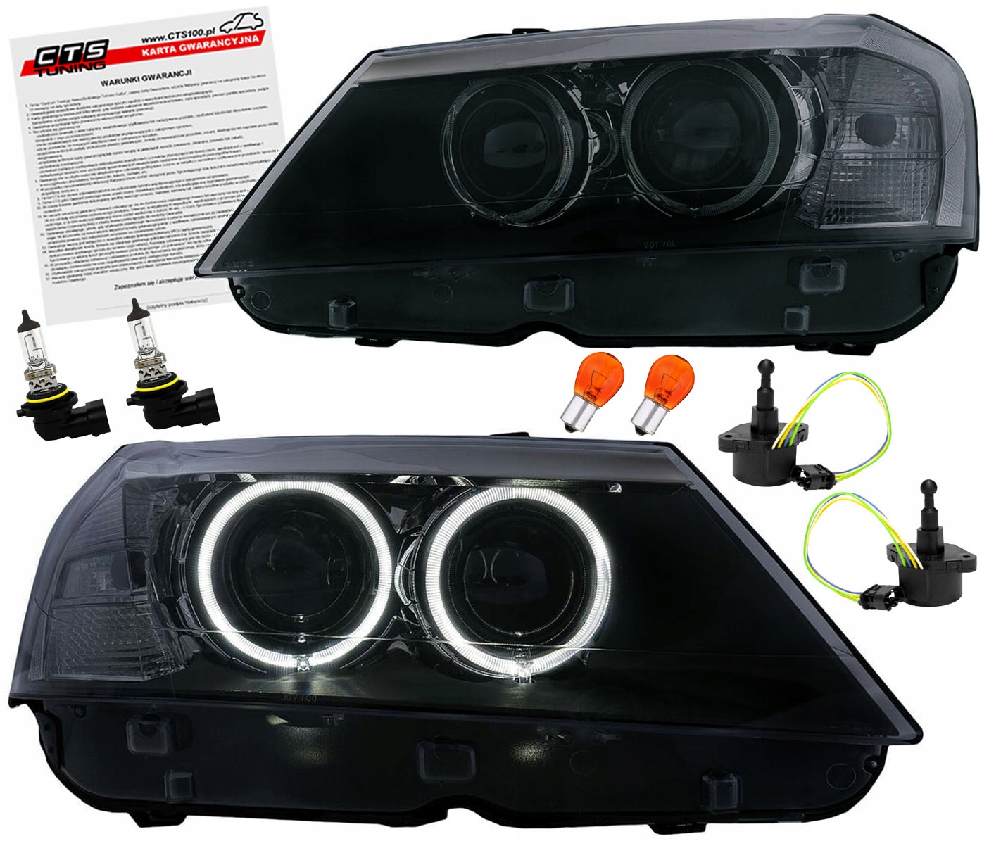 Bmw X3 II F25 10-14 Lampy přední světlomety Led Ringi H9 Black Depo
