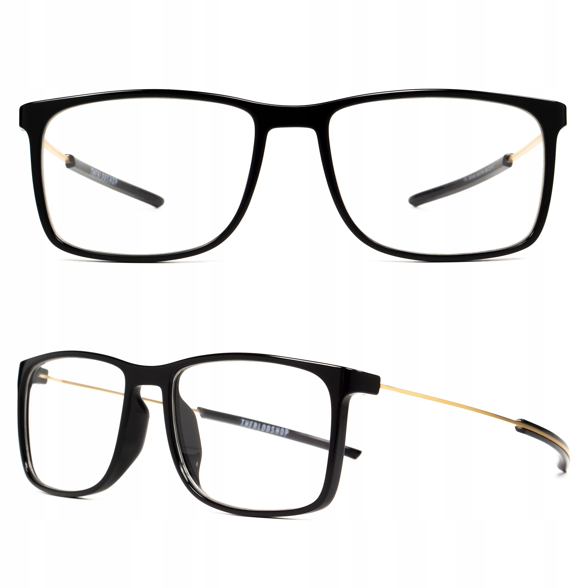 

Okulary Zerówki Prostokątne Męskie Oprawki Nerdy