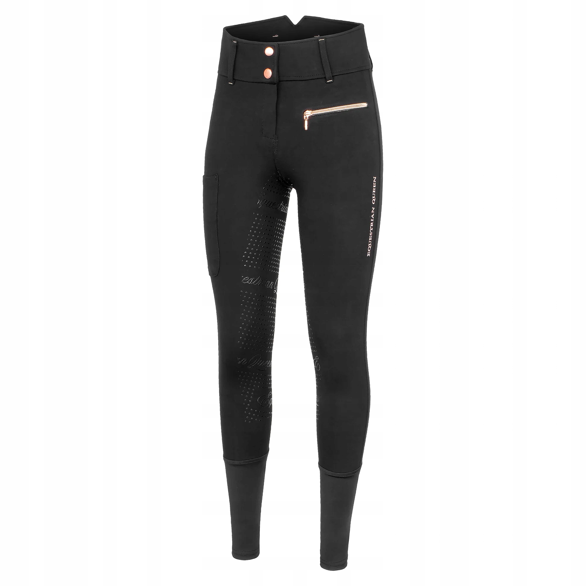 Bryczesy Equestrian Queen Redbridge z wysokim stanem damskie czarne 44