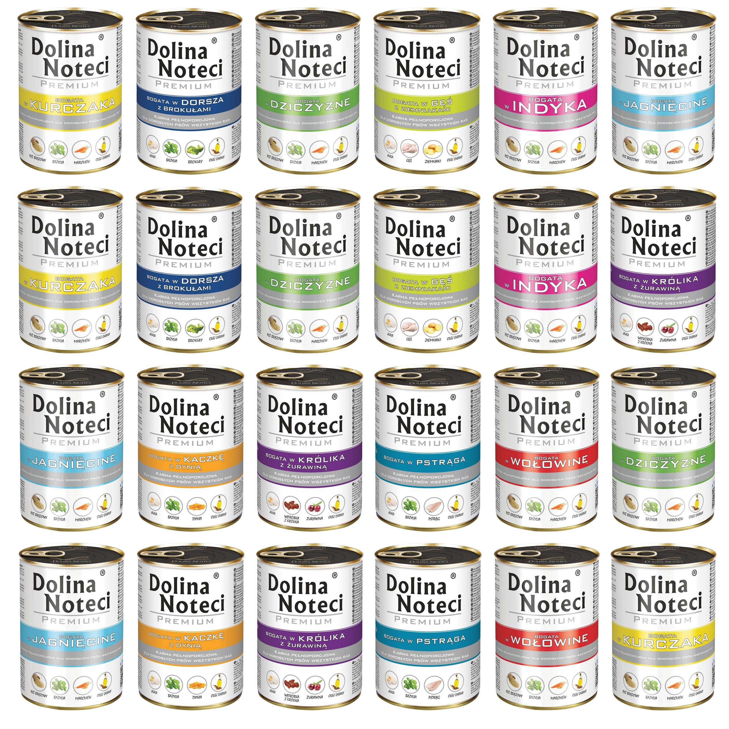 Levně Dolina Noteci Premium Krmivo pro mokré psy mix chutí 24 x 400 g bez obilovin