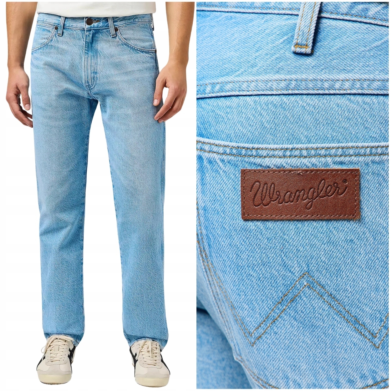 Wrangler Frontier Frost volné rovné džínové kalhoty bez streče W34 L32