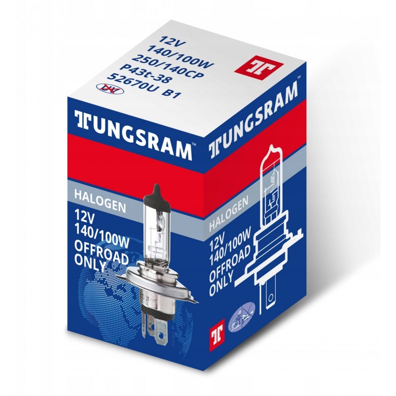 

Żarówki Tungsram H4 12V 140/100W Rally Offroad