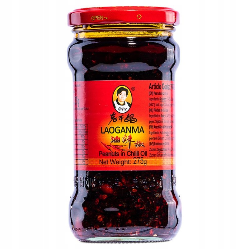

Orzeszki ziemne w oleju chili 275g Laoganma