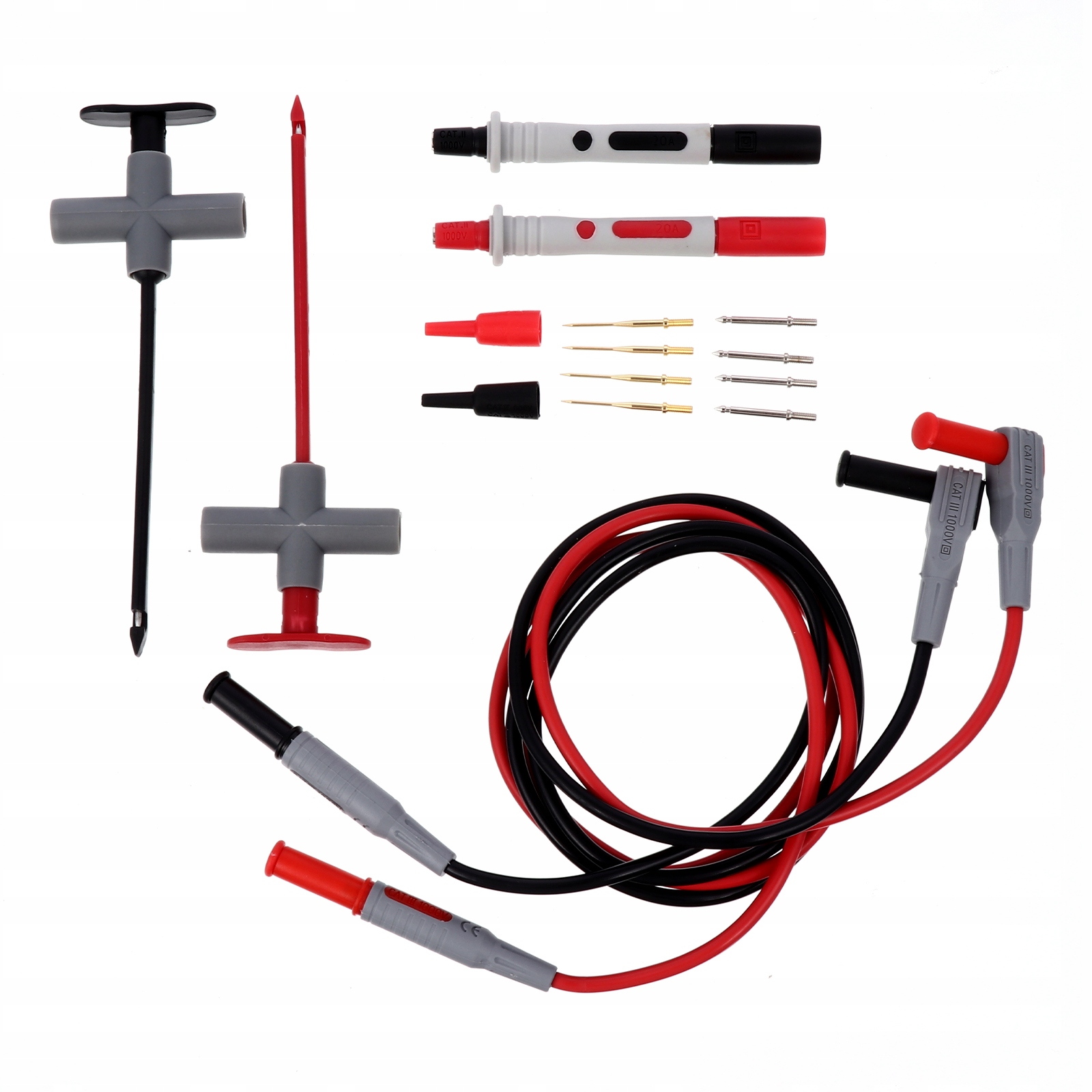 Multimetr, długopis, elektryczny przewód pomiarowy, multimetr