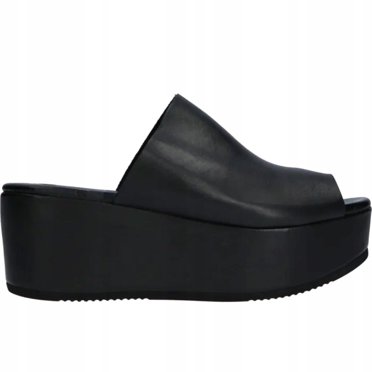 Dámské Nazouváky Shabbies, černé kožené, pohodlné, na platformě vel. 38