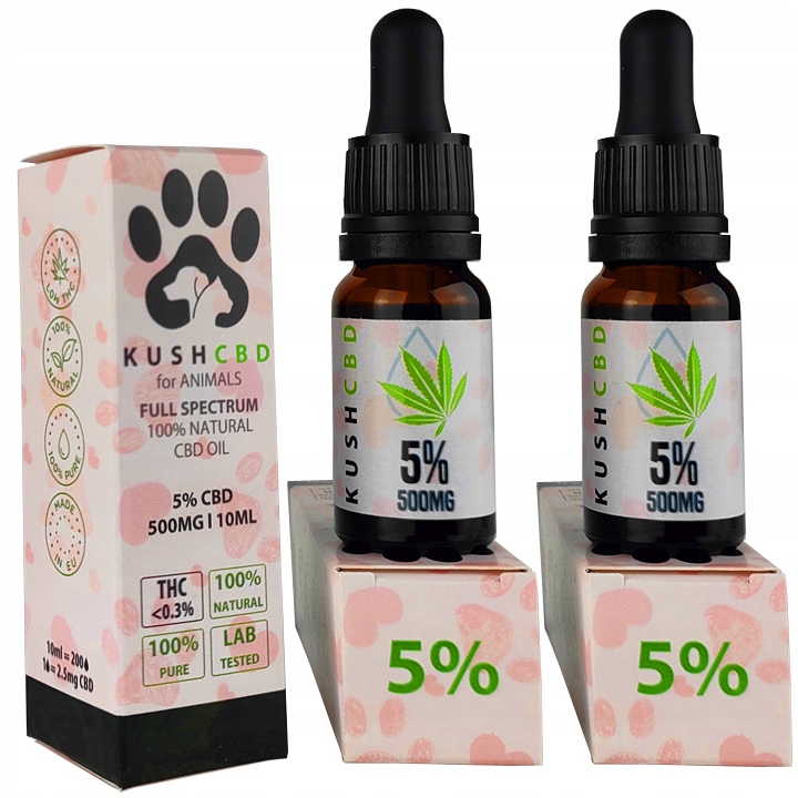 

Olejek Cbd dla zwierząt 5% olej z łososia 20ml