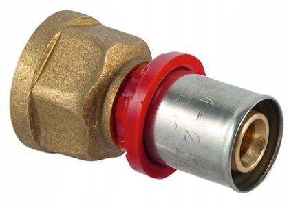 Přímý Konektor Pro Trubky Pex Vnitřní Závit 1,1/2" x 50 mm Lisovaný Konektor Vnitřní Závit Tdm Brass