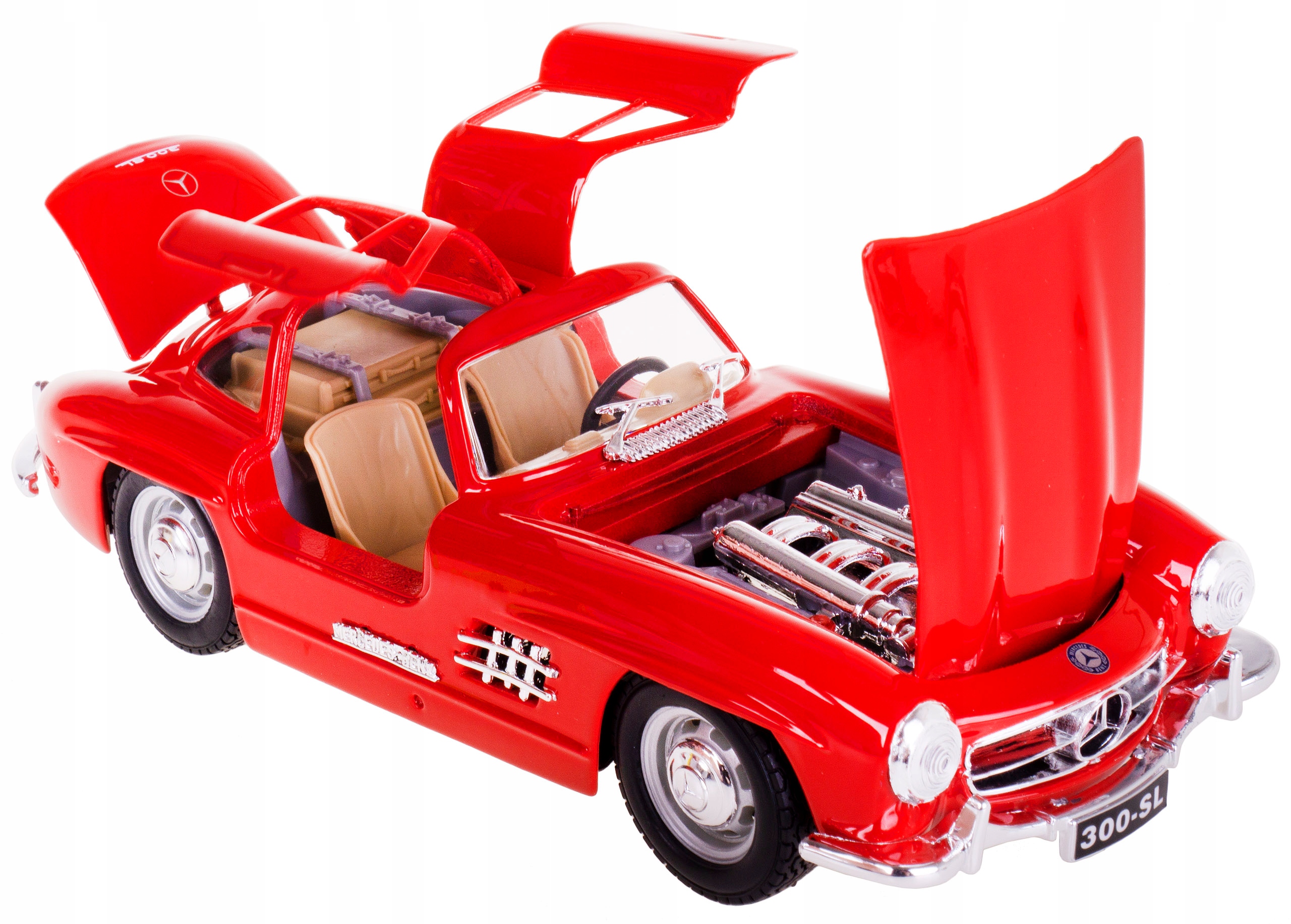 Mercedes-benz 300SL Model Kov Bburago 1:24 Červ