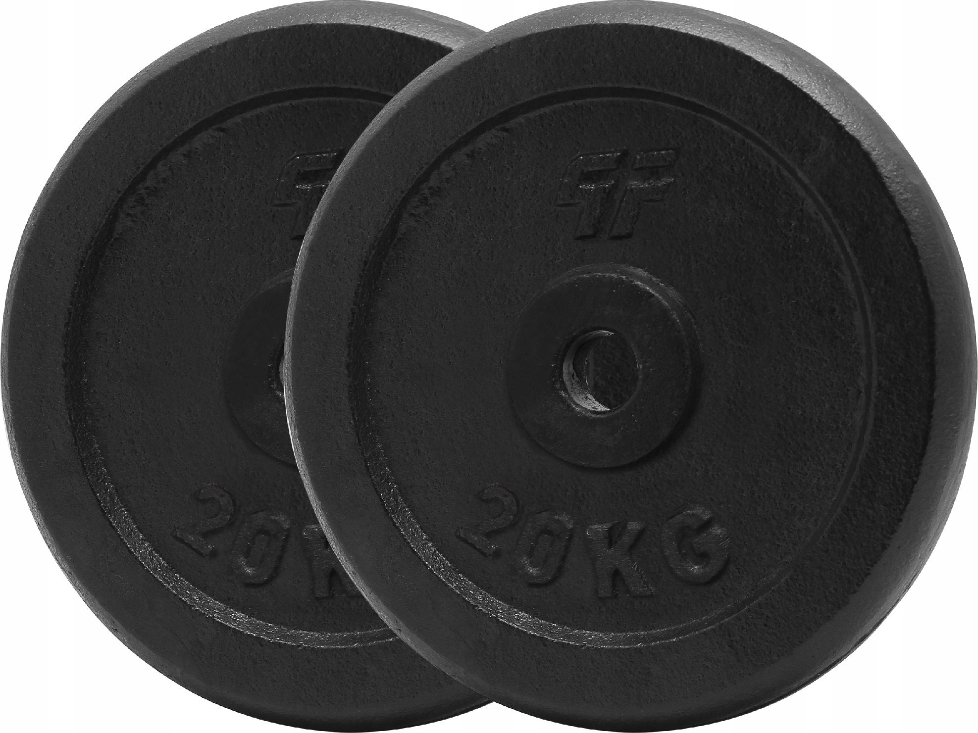 ZESTAW 40 kg OBCIĄŻENIE ŻELIWO KRĄŻKI TALERZE CZARNE ŻELIWNE PEŁNE 29MM