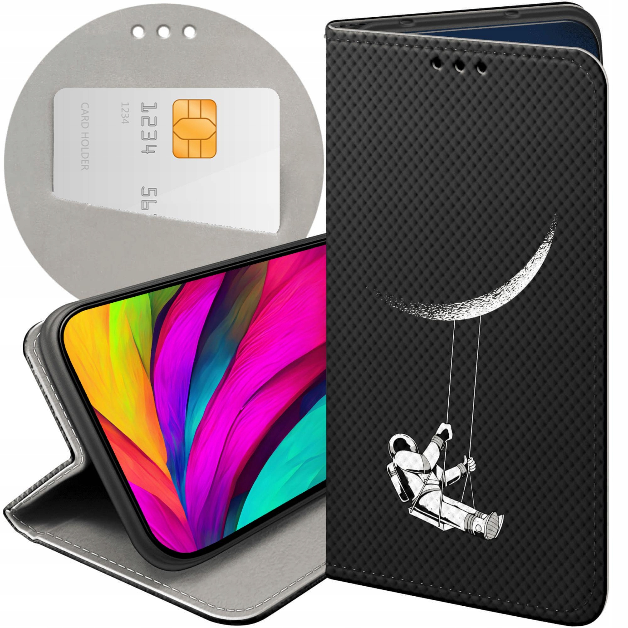 Etui Z Klapką Do Google Pixel 9 Pro XL Kosmos Futerał Pokrowiec Case