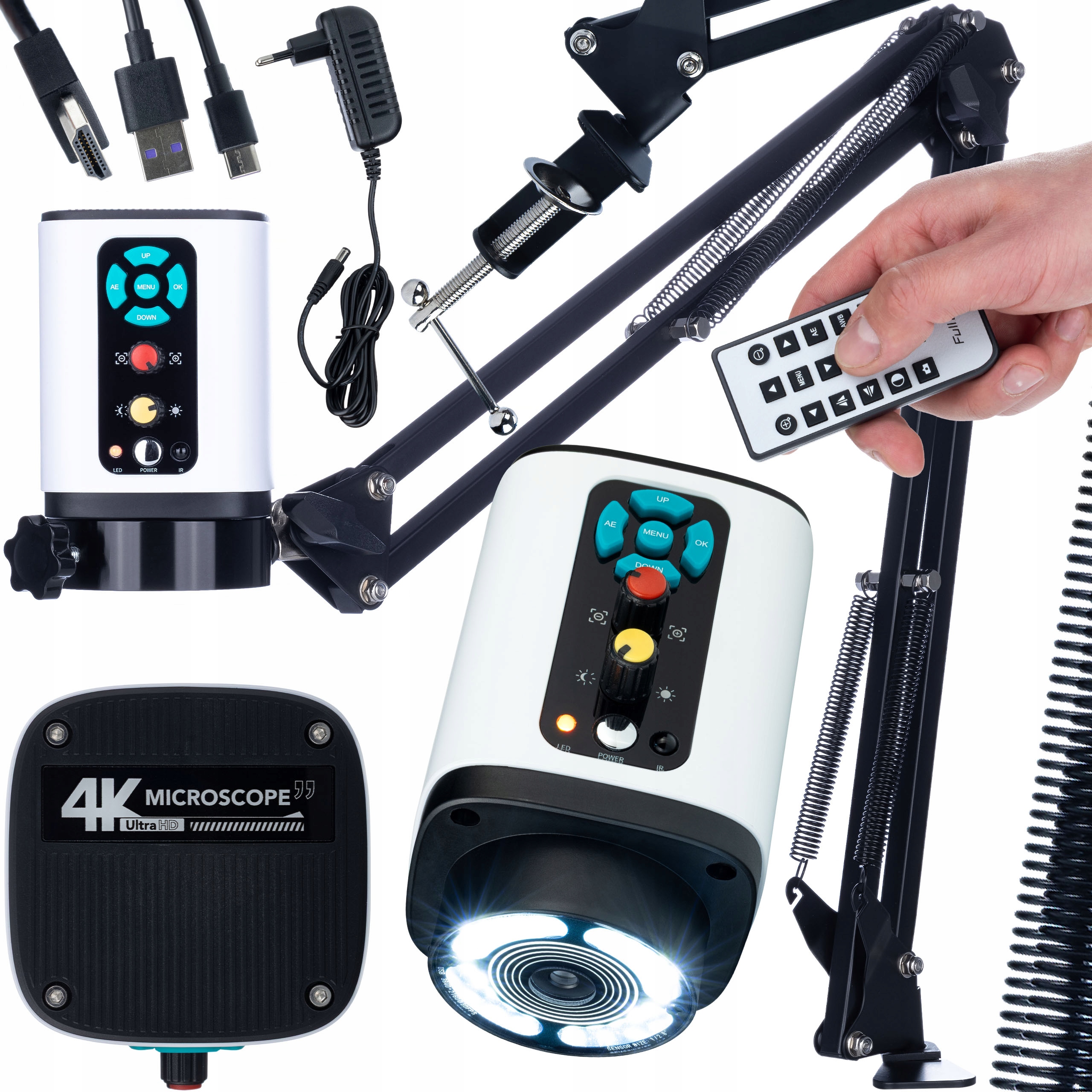 Digitální Mikroskop 4K Sony Hdmi Usb 8.29 Mp Sada S Nastavitelným Výložníkem