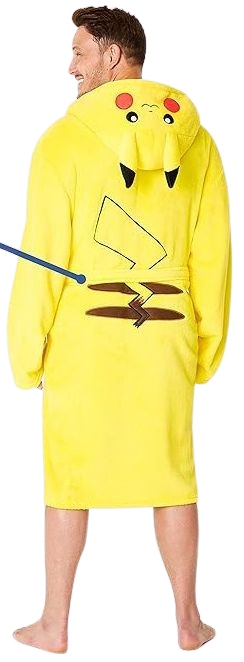 Vtipný Župan Pokemon Pro Dospělé Župan Pikachu Kapuce S Ušima L