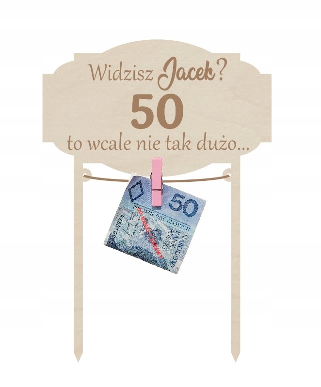 

Topper na tort Widzisz 30 40 50 to nie tak dużo