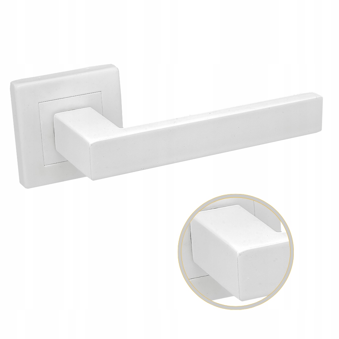 KLAMKA DO DRZWI WEWNĘTRZNYCH TASOS BIAŁY MAT STAL Kod producenta TBK