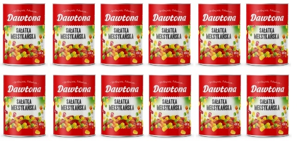 Levně 12 x 410 g Dawtona Mexický salát Karton