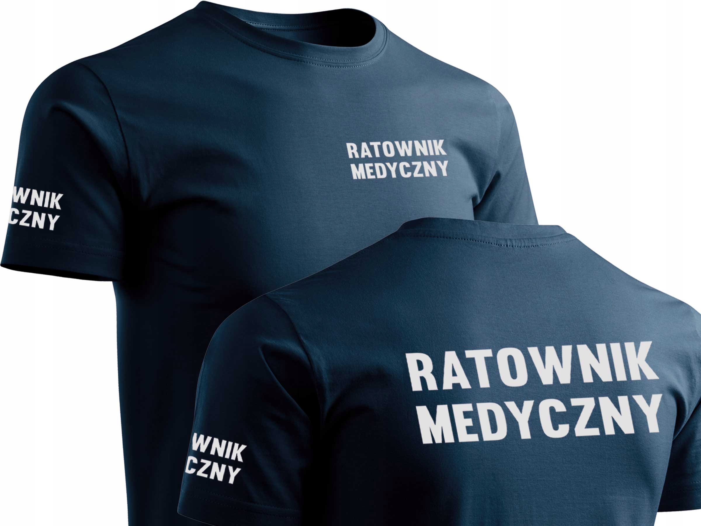 

Granatowa koszulka T-shirt wzór Ratownik Medyczny