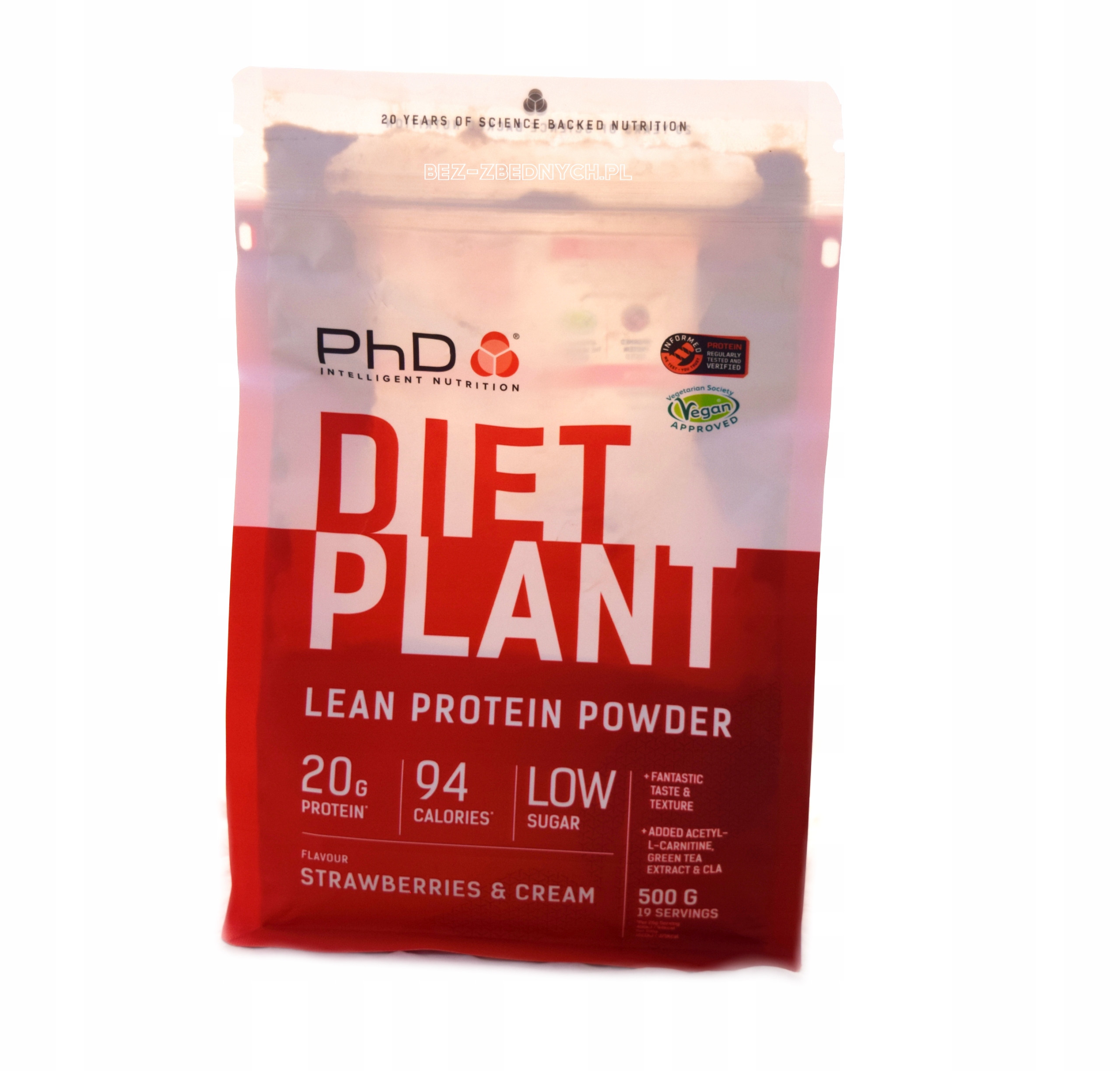 PhD Nutrition Diet Plant Protein 500g Proteinový Prášek Pro Hubnutí Low Sugar Vegan