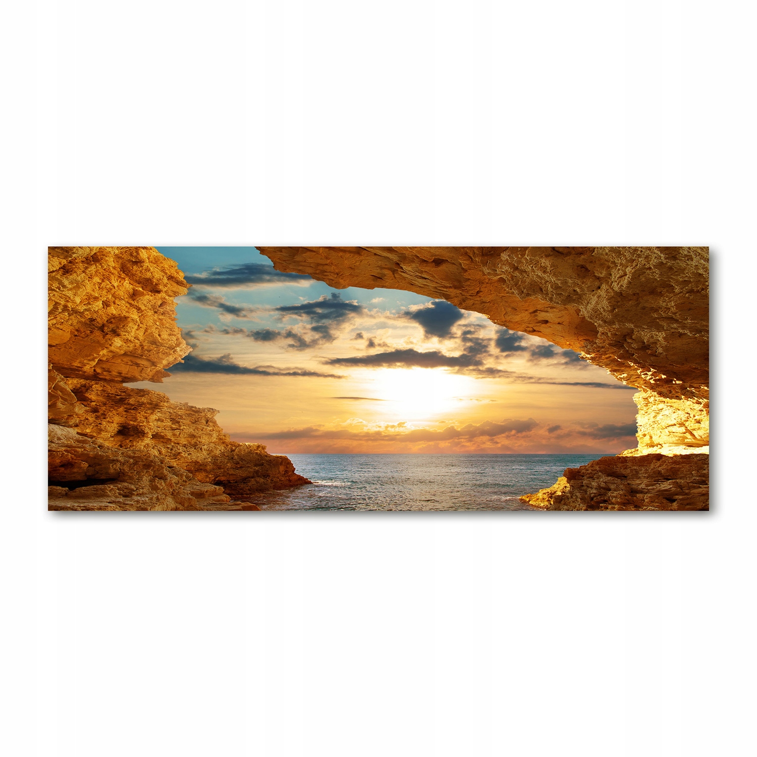 

Foto obraz szkło akryl Grota nad morzem 125x50 cm
