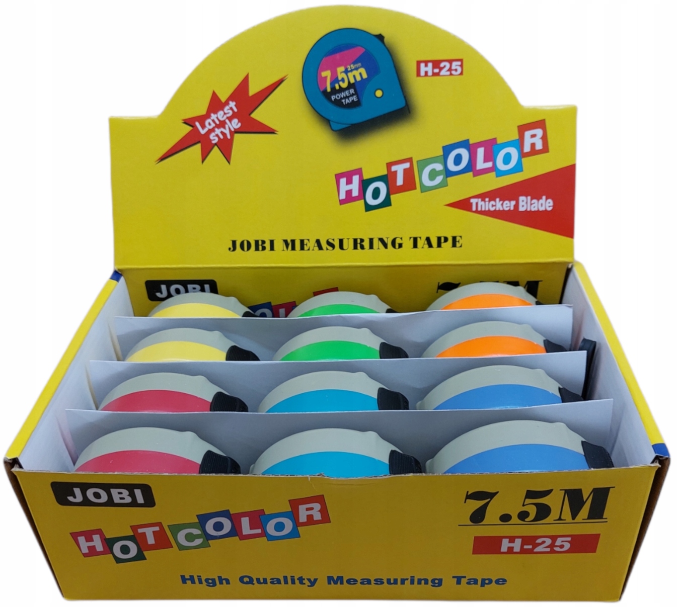 JOBI MIARA MIARKA ZWIJANA TAŚMA 7,5M 25mm SZEROKA Kod producenta 13107