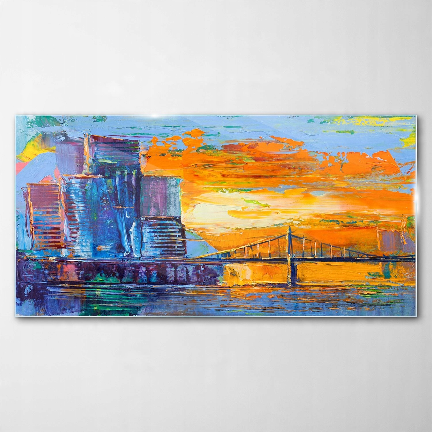 

Obraz Szklany Dekor Abstrakcja Art Miasto 140x70