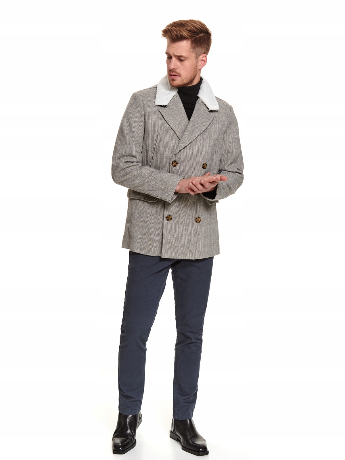 M8090 TOP SECRET ELEGANCKI PŁASZCZ BOSMANKA _XL Marka Top Secret