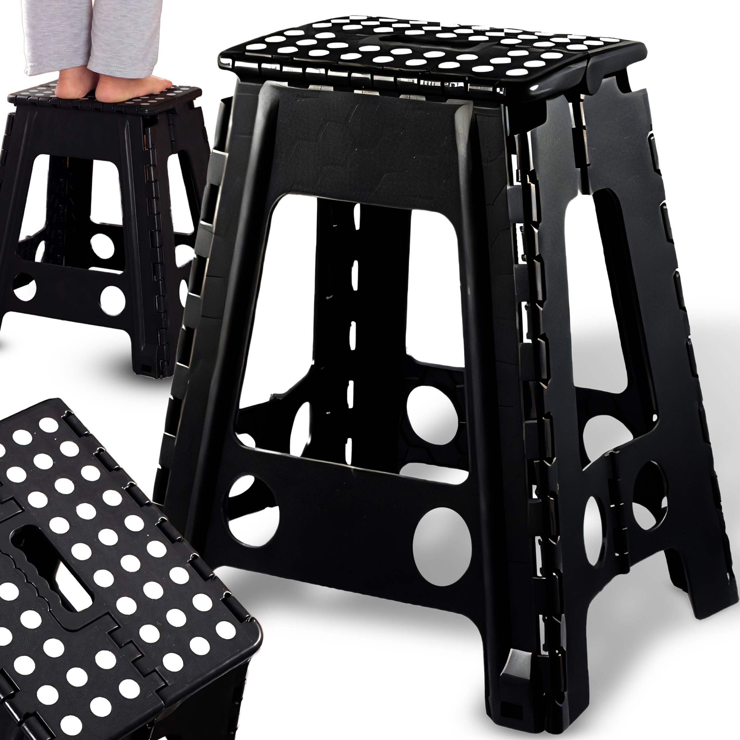Taboret Składany Stołek Schodek Krzesło Antypoślizgowe Składane 40cm 150kg