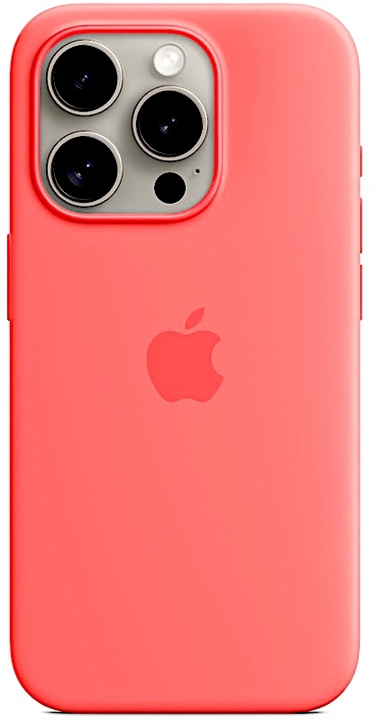 Silikonové pouzdro pro iPhone 15 Pro Max Guawa Kryt Silicone Case Guava