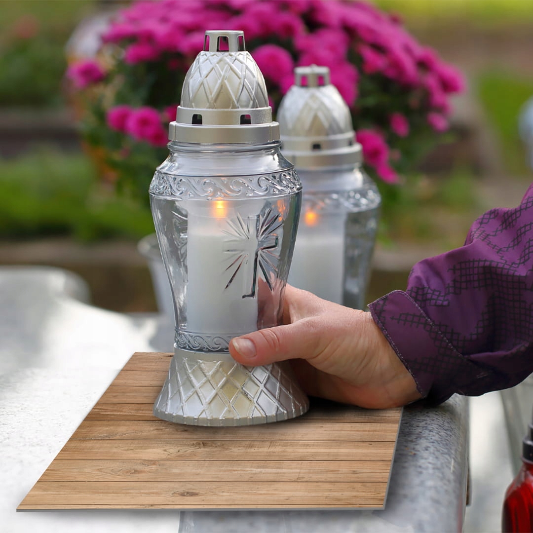 SZKLANA PODSTAWKA POD ZNICZE 60x30cm Panele 103d Szerokość produktu 30 cm