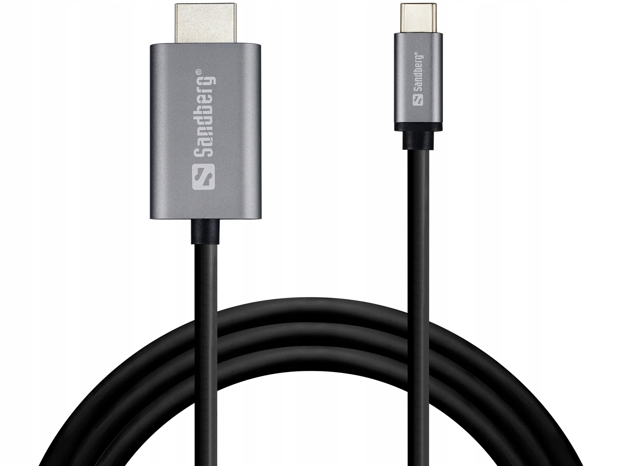 Kabel USB-C - HDMI Sandberg 136-21 2m szary