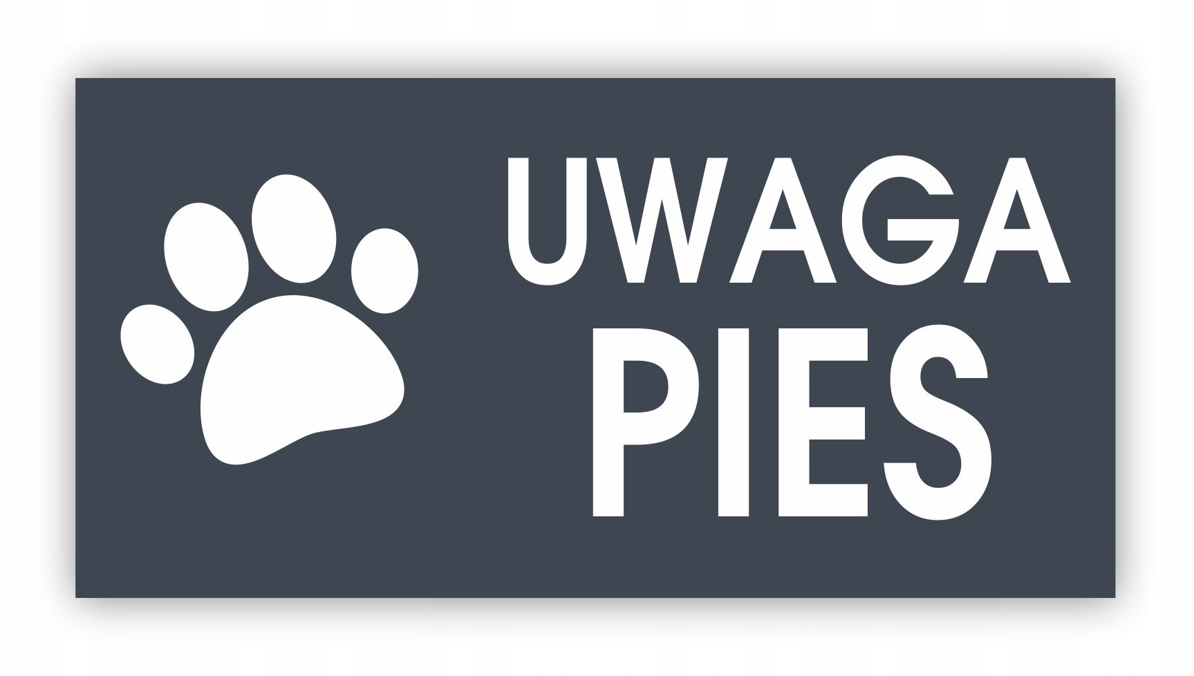 

Tabliczka Uwaga Pies 10x20cm antracyt