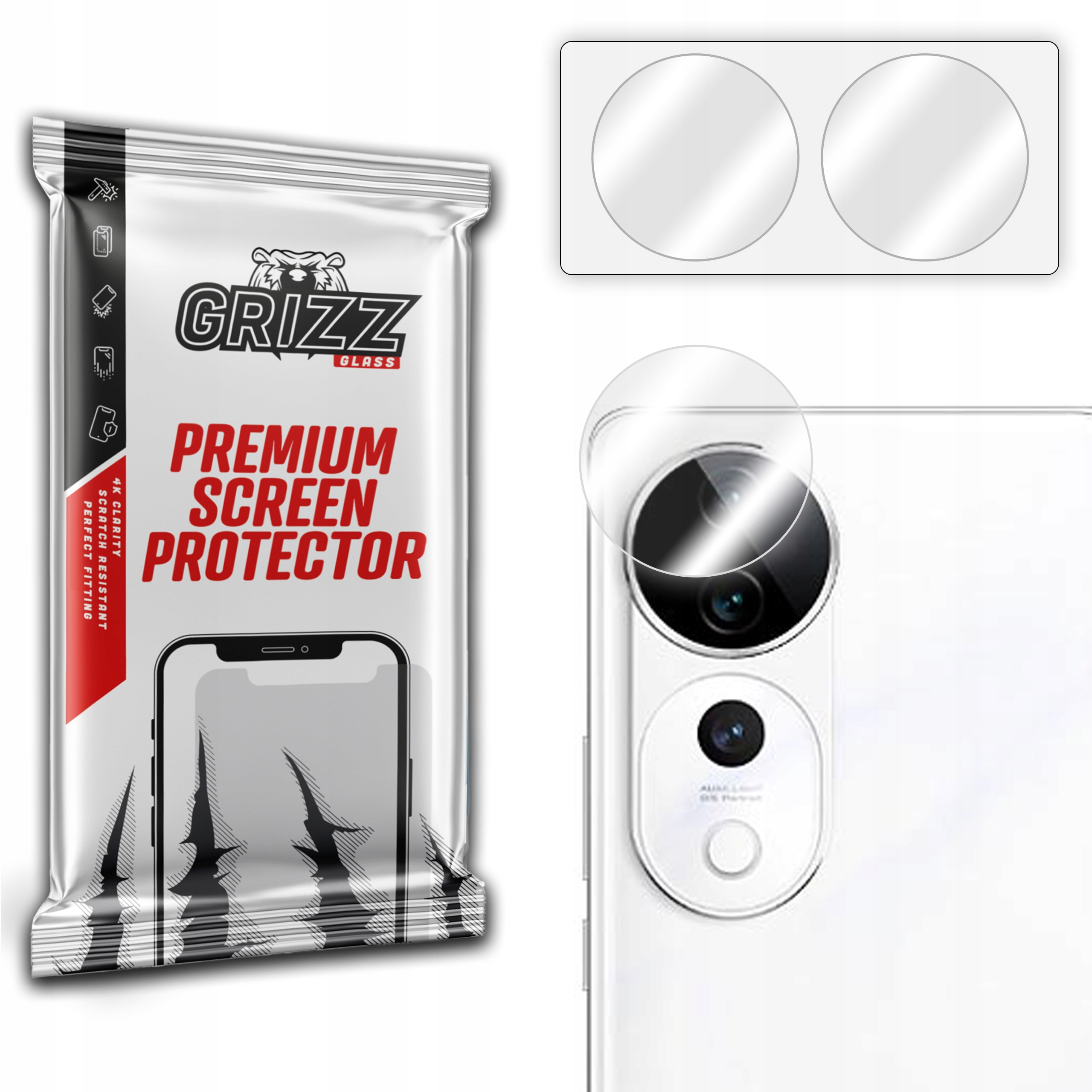 2-PAK Hybrydowe szkło ochronne na aparat do Vivo S19 Pro