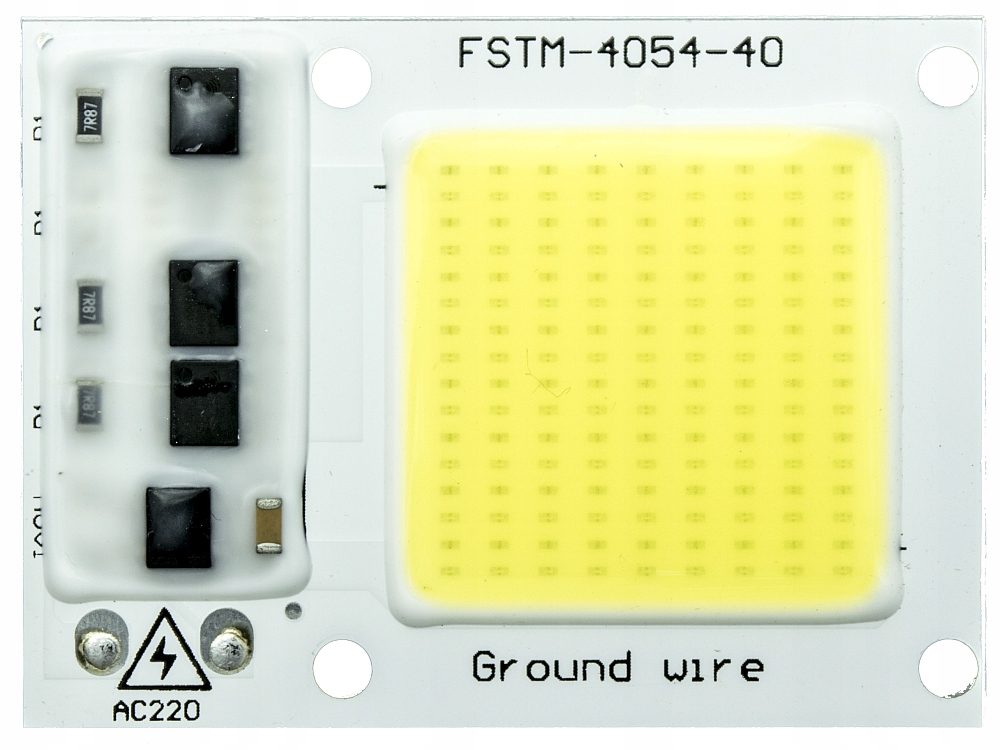 MODUŁ LED COB 30W BIAŁY CIEPŁY lub ZIMNY 55x40mm bezpośrednio pod 230V
