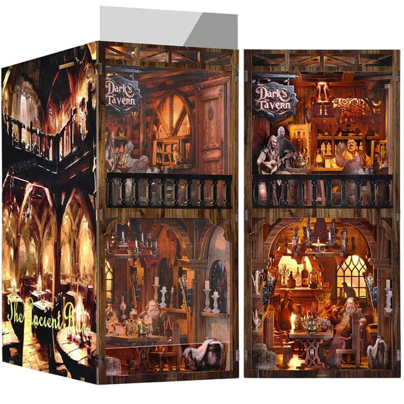 Miniaturowy domek Book Nook Tawerna pod Srebrnym Gryfem Aslowsnail Habarri