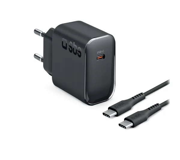Ładowarka sieciowa Sbs 41308 GaN Pd Usb-c 45W Szybka kabel 2m Usb-c