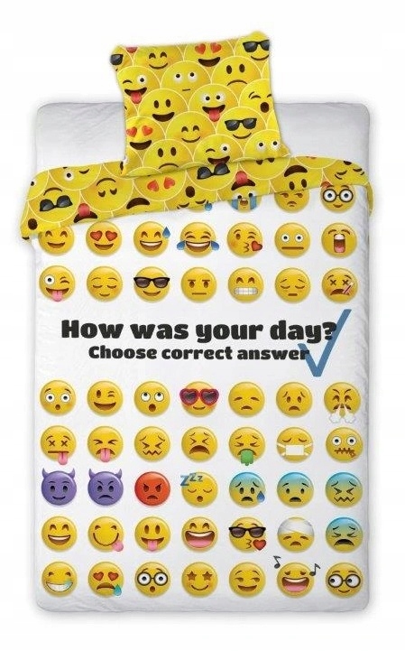 

Pościel młodzieżowa Emoji 140x200 cm emotki
