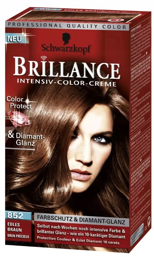 Schwarzkopf Brillance barva na vlasy 852 Noble Brown