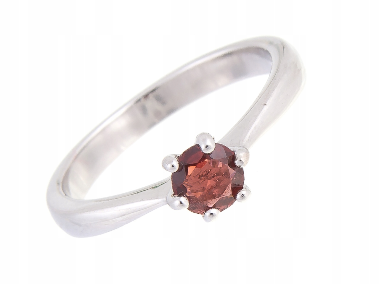 Stříbrný Prstýnek Velikost Vel, Přírodní Granát