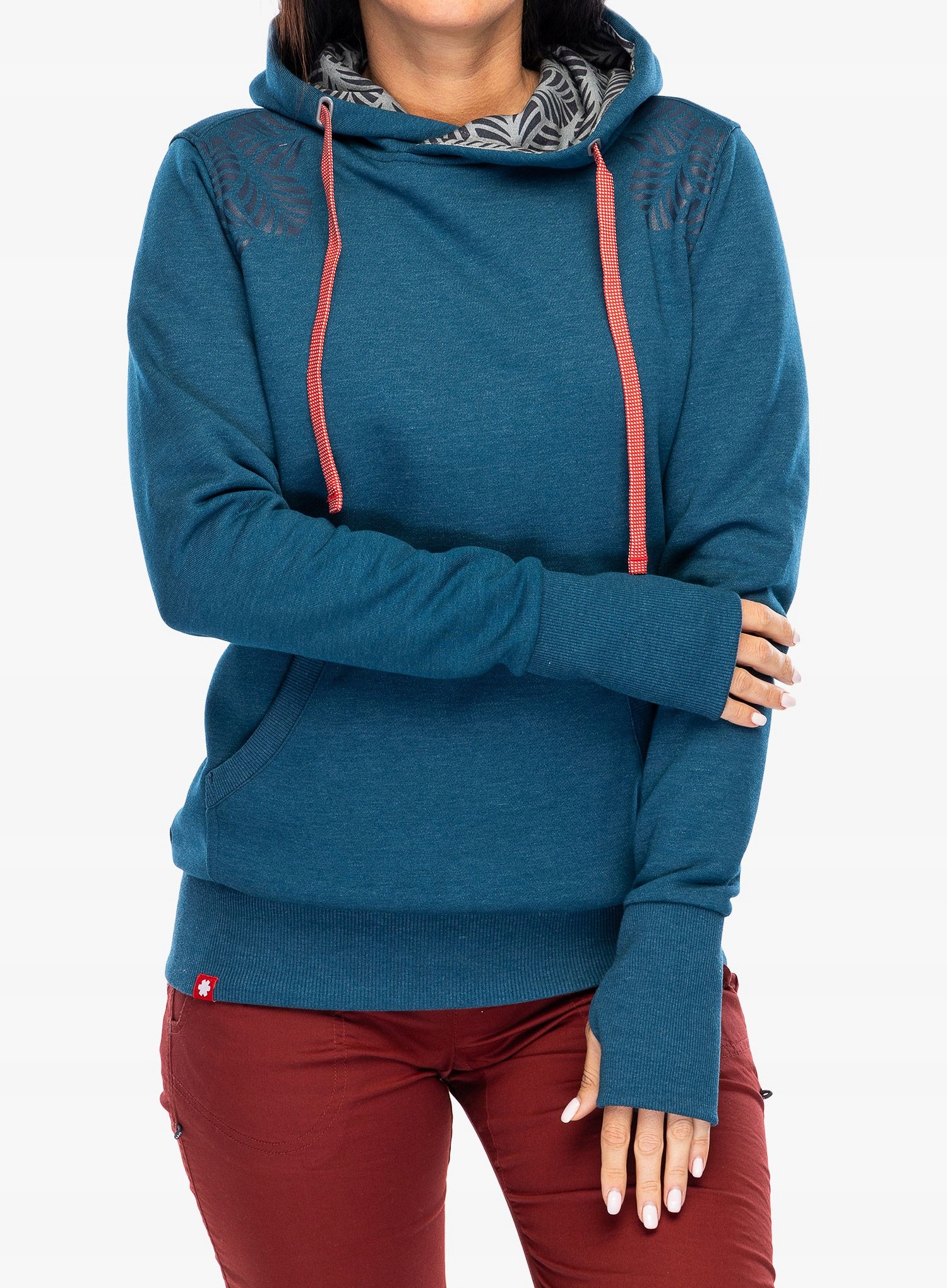 Mikina s kapucí dámská Ocun Hoodie blue opal/silverscone L